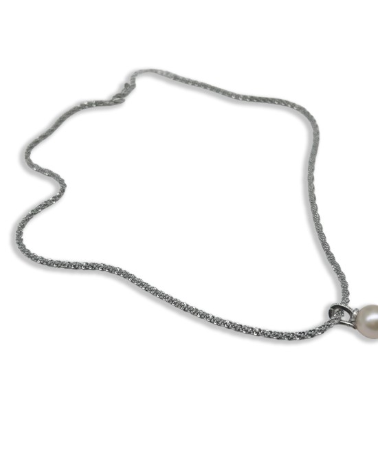 Silver Pearl Necklace Silver Pearl Necklace
