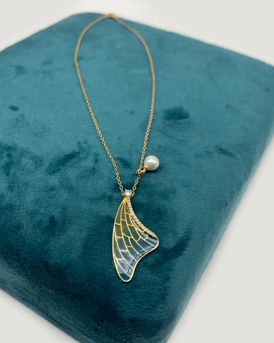 Gold Half Butterfly Necklace Gold Half Butterfly Necklace