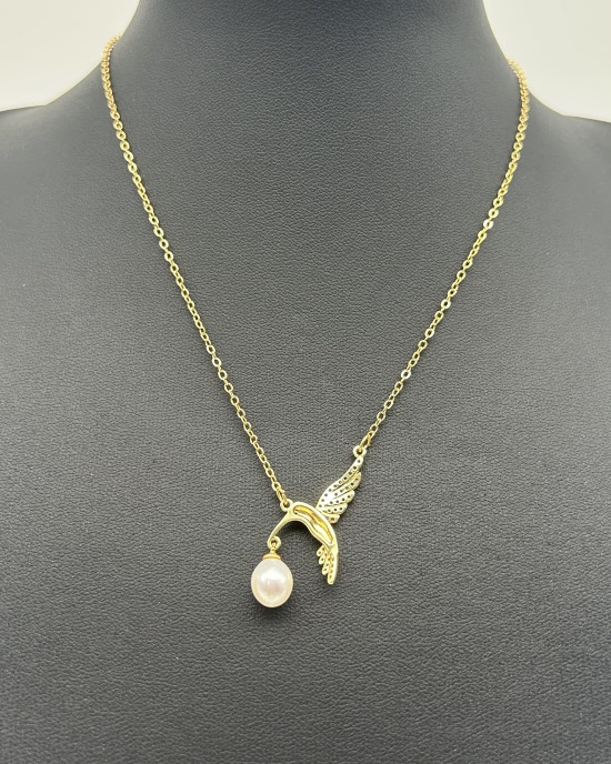 Golden Bird Pearl Necklace Golden Bird Pearl Necklace