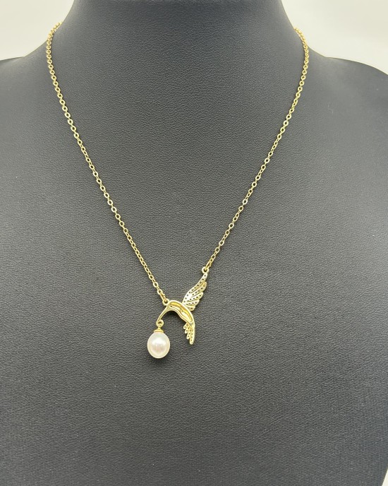 Golden Bird Pearl Necklace Golden Bird Pearl Necklace