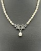 Silver Flower Pearl Necklace Silver Flower Pearl Necklace