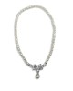Silver Flower Pearl Necklace Silver Flower Pearl Necklace