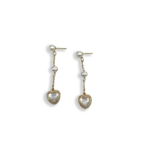 Gold Pearl Earrings