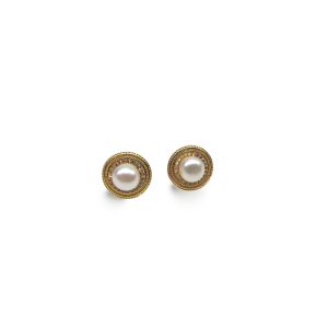 Round Pearl Earrings