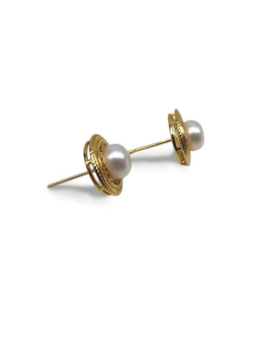 Round Pearl Earrings Round Pearl Earrings