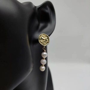 Three Pearl Earrings