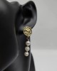 Three Pearl Earrings Three Pearl Earrings