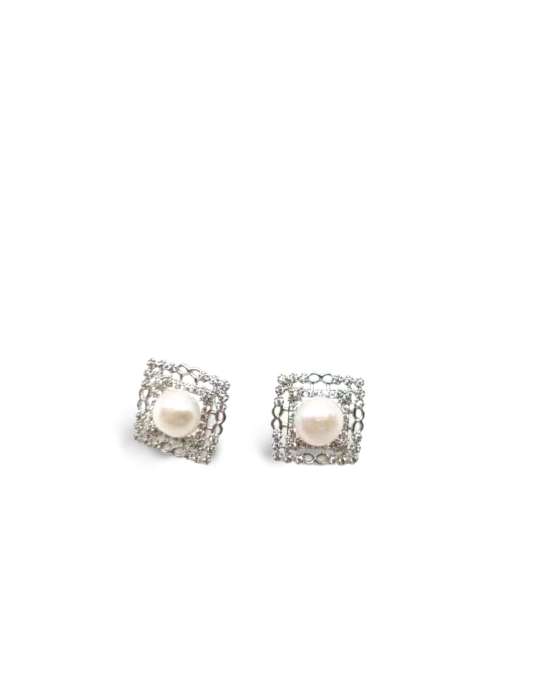 Diamond Pearl Earrings Diamond Pearl Earrings