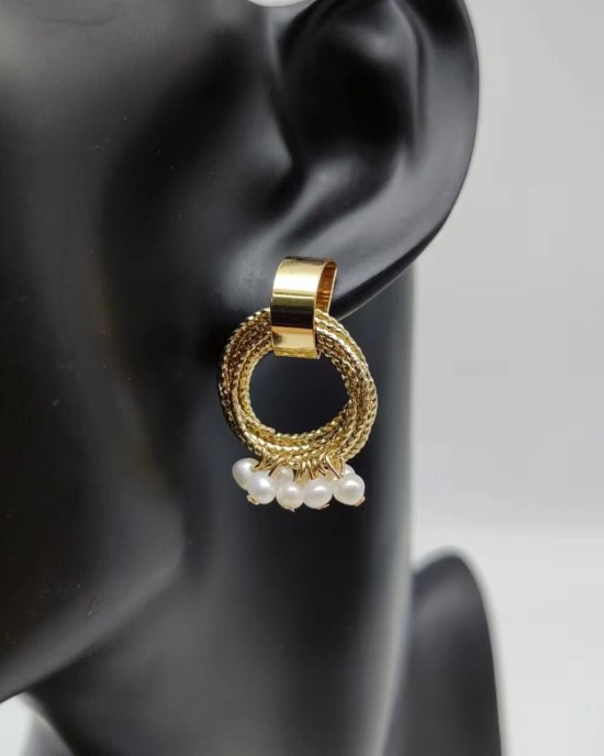 Hoop Pearl Earrings Hoop Pearl Earrings