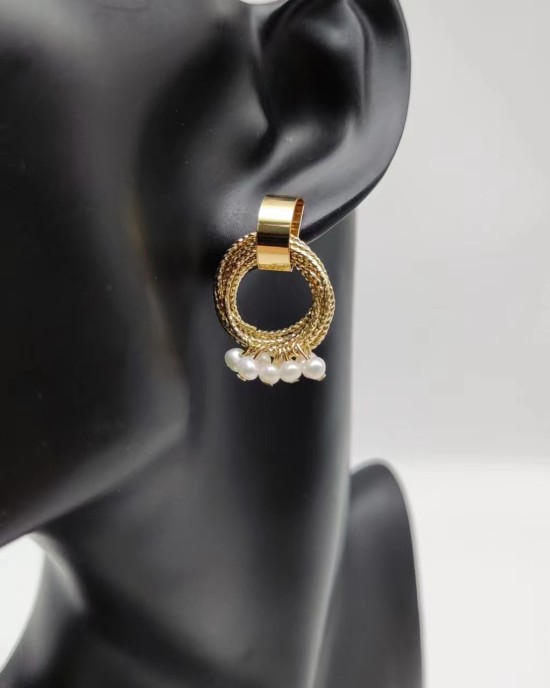 Hoop Pearl Earrings Hoop Pearl Earrings