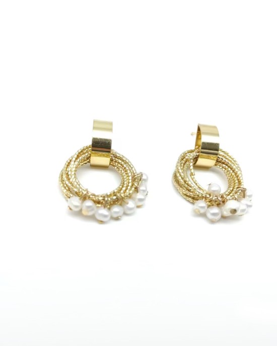 Hoop Pearl Earrings Hoop Pearl Earrings