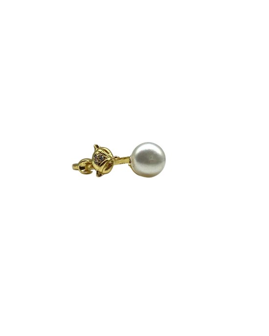 Open Fox Pearl Ring