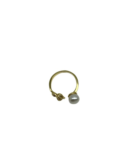 Open Fox Pearl Ring