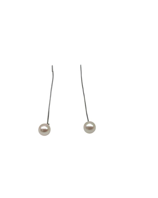 Silver Pearl Ear Thread