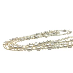 Long White Multi-Purpose Pearl Necklace